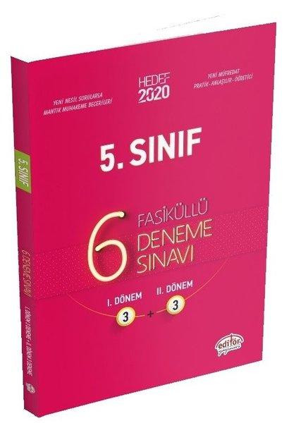 Hedef 2020 5.Sınıf 6 Fasiküllü Deneme Sınavı 3+3 | Editör (İnce Kapak)  - Resim 1