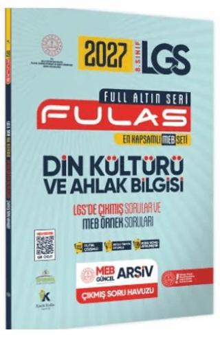 2027 8. Sınıf Full LGS Altın Seri FULAS Din Kültürü ve Ahlak Bilgisi Çıkmış Soru Bankası Modüler Set | Karakutu Yayın (Ciltsiz)  - Resim 1