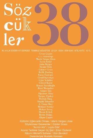 Sözcükler Dergisi Sayı: 38 Temmuz - Ağustos 2012 | Sözcükler Yayınları (Ciltsiz)  - Resim 1