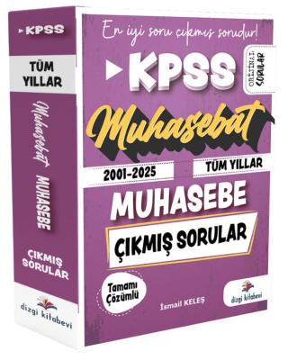 2026 KPSS A Grubu Muhasebe Muhasebat Çıkmış Sorular 2001-2025 Tüm Yıllar Çözümlü | Dizgi Kitap (Ciltsiz)  - Resim 1