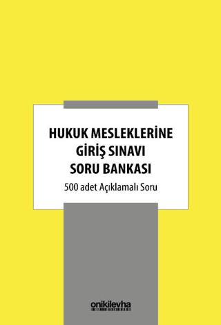 Hukuk Mesleklerine Giriş Sınavı Soru Bankası | On İki Levha Yayınları (Ciltsiz)  - Resim 1