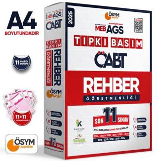 2025 MEB - AGS ÖABT Rehber Öğretmenliği ÖSYM Tıpkı Basım 11’li Deneme Paketi Dijital Çözümlü