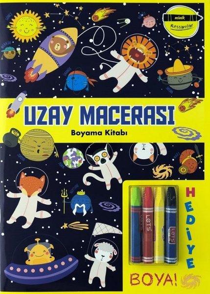 Minik Ressamlar - Uzay Macerası Boyama Kitabı | Doğan ve Egmont Yayıncılık (İnce Kapak)  - Resim 1
