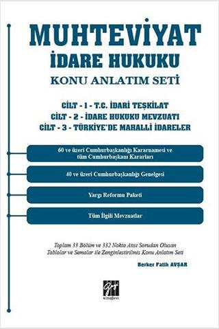 Muhteviyat İdare Hukuku Konu Anlatım Seti