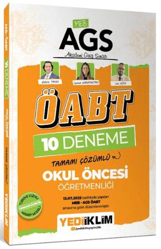 AGS ÖABT Okul Öncesi Öğretmenliği Tamamı Çözümlü 10 Deneme Sınavı