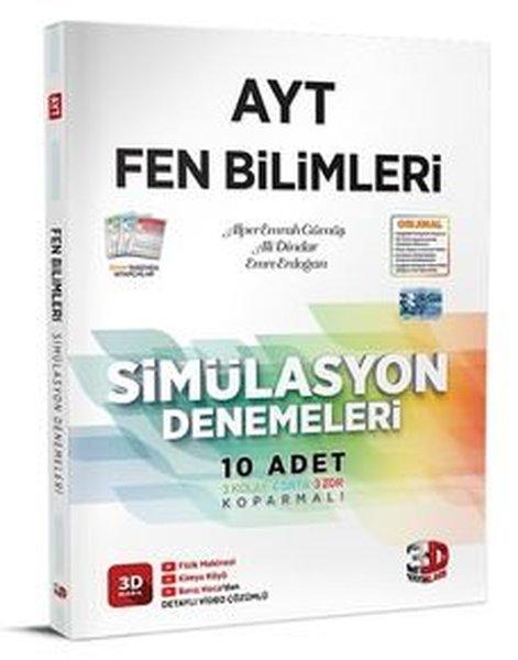 AYT Fen Bilimleri Simülasyon Denemeleri | 3D Yayınları (İnce Kapak)  - Resim 1