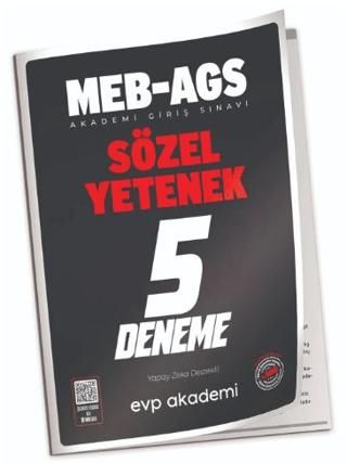 MEB-AGS Sözel Yetenek 5 Deneme Çözümlü | EVP Akademi (Ciltsiz)  - Resim 1