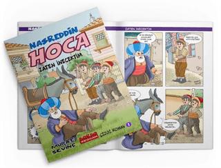 Nasreddin Hoca Zaten İnecektim (Çizgi Roman) | Bordo Ressam (Ciltsiz)  - Resim 1