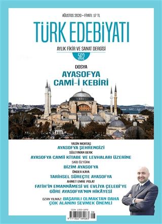 Türk Edebiyatı Dergisi Sayı: 562 Ağustos 2020 | Türk Edebiyatı Dergisi (Ciltsiz)  - Resim 1