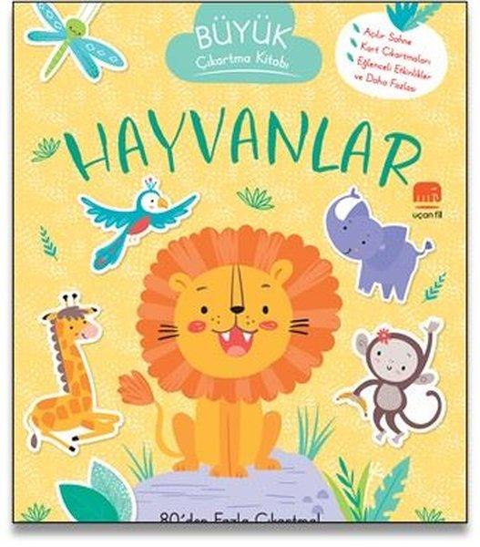 Hayvanlar - Büyük Çıkartma Kitabı | Uçan Fil (İnce Kapak)  - Resim 1