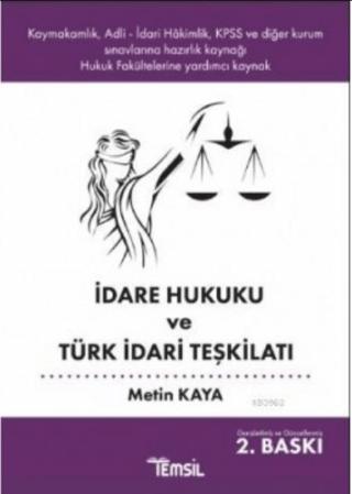 İdare Hukuku ve Türk İdari Teşkilatı | Temsil Kitap (Ciltsiz)  - Resim 1