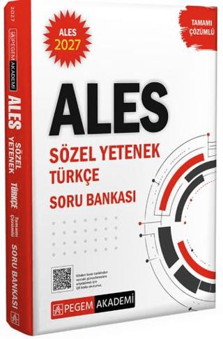 2027 ALES Sözel Yetenek Türkçe Tamamı Çözümlü Soru Bankası | Pegem Akademi Yayıncılık (Ciltsiz)  - Resim 1