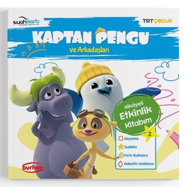 TRT Çocuk-Kaptan Pengu ve Arkadaşları Hikayeli Etkinlik Kitabım - 2 | Burhan Yayıncılık (İnce Kapak)  - Resim 1