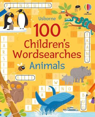 100 Children's Wordsearches: Animals | Usborne (Ciltsiz)  - Resim 1
