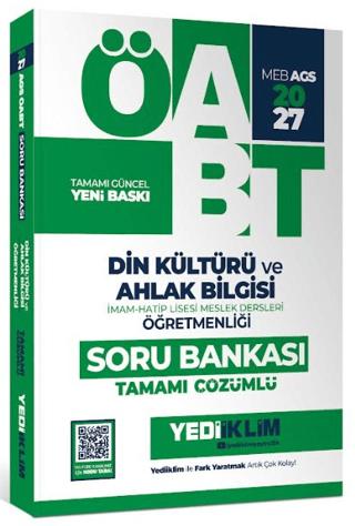 2027 MEB AGS ÖABT Din Kültürü ve Ahlak Bilgisi Öğretmenliği Tamamı Çözümlü Soru Bankası | Yediiklim Yayınları (Ciltsiz)  - Resim 1