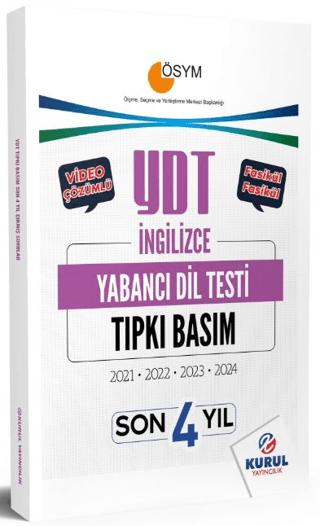 YDT İngilizce Son 4 Yıl Tıpkı Basım Çıkmış Sorular ve Video Çözümleri
