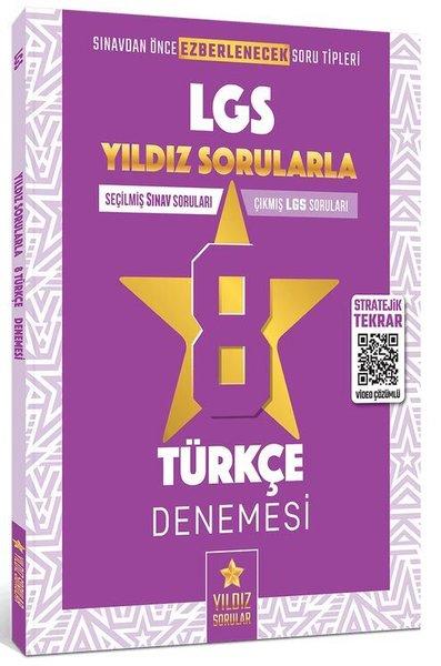 8.Sınıf LGS Türkçe 8 Deneme | Yıldız Sorular Yayınları (İnce Kapak)  - Resim 1