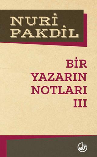 Bir Yazarın Notları 3 | Edebiyat Dergisi Yayınları (Ciltsiz)  - Resim 1