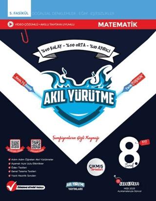 8. Sınıf Doğrusal Denklemler Eğim Eşitsizlikler 5. Fasikül | Akıl Yürütme Yayınları (Ciltsiz)  - Resim 1