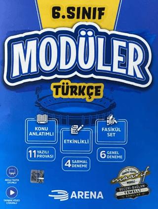 6. Sınıf Türkçe Modüler Konu Anlatımlı Etkinlikli 6 Fasikül Set | Arena Yayınları (Ciltsiz)  - Resim 1