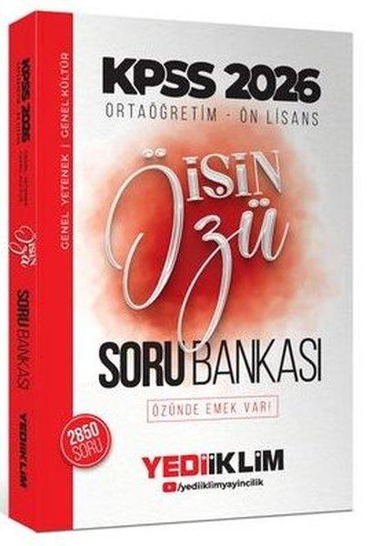 2026 KPSS Ortaöğretim - Önlisans İŞİN ÖZÜ Tek Kitap Soru Bankası 2850 soru | Yediiklim Yayınları (İnce Kapak)  - Resim 1