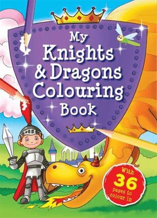 My Knights and Dragons Colouring Book | Igloo Books (Ciltsiz)  - Resim 1