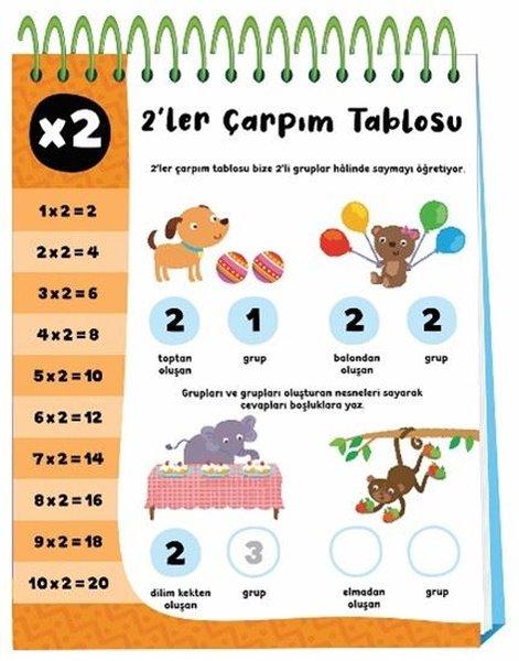 Minik Dostlarımla Çarpım Tablosu - Yaz Sil ve Öğren | İndigo Çocuk (Ciltli)  - Resim 2