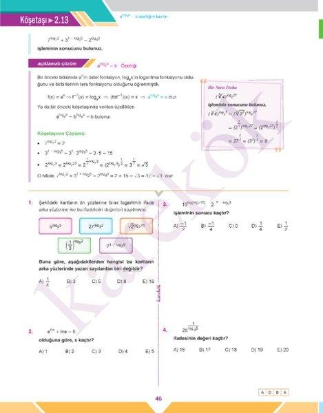 Karekök Logaritma Sıfır | Karekök Eğitim Yayın (İnce Kapak)  - Resim 3