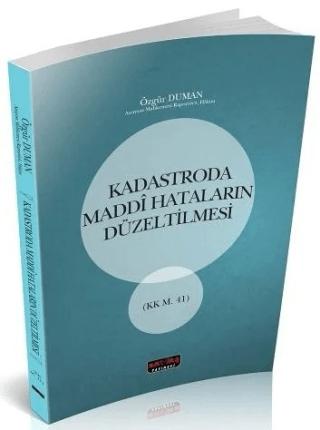 Kadastroda Maddi Hataların Düzeltilmesi | Savaş Yayınevi (Ciltsiz)  - Resim 1