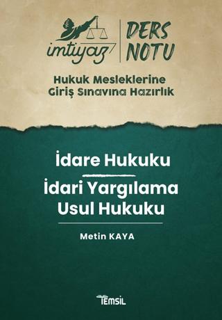 İmtiyaz HMGS Ders Notları İdare Hukuku - İdari Yargılama Usul Hukuku Ders Notu | Temsil Kitap (Ciltsiz)  - Resim 1