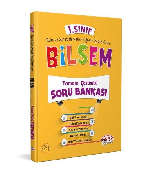 1.Sınıf Bilsem Tamamı Çözümlü Soru Bankası | Editör (İnce Kapak)  - Resim 1