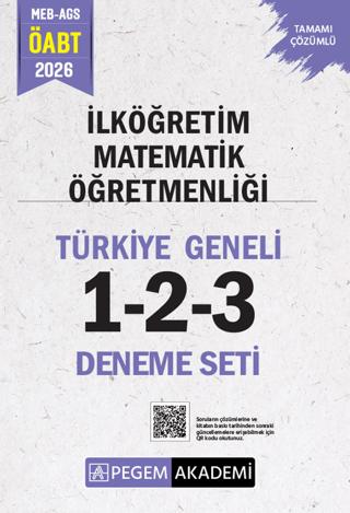 2026 MEB AGS ÖABT İlköğretim Matematik Öğretmenliği Tamamı Çözümlü Türkiye Geneli 1-2-3 (3'lü Deneme Seti) | Pegem Akademi Yayıncılık (Ciltsiz)  - Resim 1