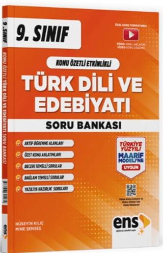 9. Sınıf Türk Dili ve Edebiyatı Konu Özetli Etkinlikli Soru Bankası | ENS Yayınları (Ciltsiz)  - Resim 1