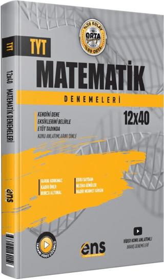 TYT Matematik 12 x 40 Denemeleri | ENS Yayınları (Ciltsiz)  - Resim 1