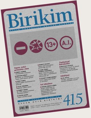 Birikim Aylık Sosyalist Kültür Dergisi Sayı: 415 Kasım 2023 | Birikim Yayınları (Ciltsiz)  - Resim 1