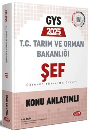 Tarım ve Orman Bakanlığı Şef GYS Konu Anlatımlı | Data Yayınları (Ciltsiz)  - Resim 1