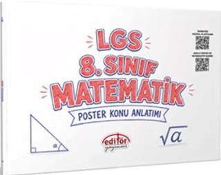 8. Sınıf LGS Matematik Poster Konu Anlatımlı | Editör Yayınevi (Ciltsiz)  - Resim 1