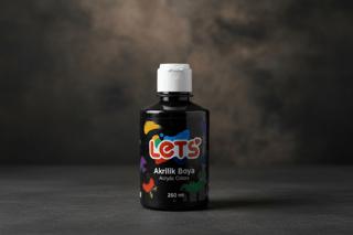 Let’s Akrilik Boya Siyah 250 ml | Lets - Resim 1