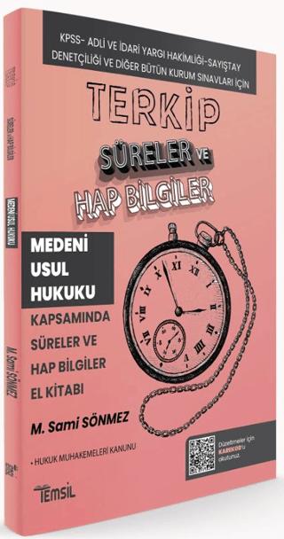 Terkip Medeni Usul Hukuku Kapsamında Süreler ve Hap Bilgiler El Kitabı | Temsil Kitap (Ciltsiz)  - Resim 1