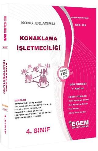 4. Sınıf 7. Yarıyıl Konaklama İşletmeciliği Hedef Sorular (Kod 420)