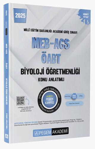 2025 MEB-AGS-ÖABT Biyoloji Öğretmenliği Konu Anlatımlı | Pegem Akademi Yayıncılık (Ciltsiz)  - Resim 1