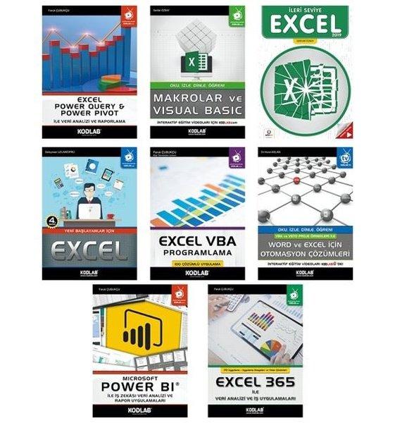 Mega Excel Eğitim Seti - 8 Kitap Takım | Kodlab (İnce Kapak)  - Resim 1