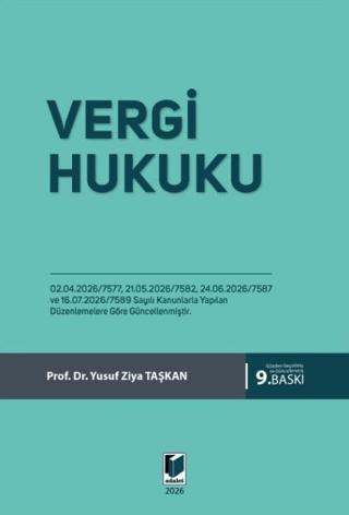 Vergi Hukuku | Adalet Yayınevi (Ciltsiz)  - Resim 1