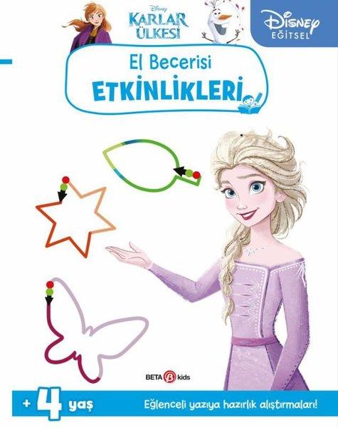 Disney Eğitsel Karlar Ülkesi El Becerisi Etkinlikleri Yazıya Hazırlık 4+Yaş | Beta Kids (İnce Kapak)  - Resim 1