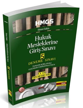 HMGS Hukuk Mesleklerine Giriş Sınavı 5 Deneme Sınavı | Savaş Yayınevi (Ciltsiz)  - Resim 1