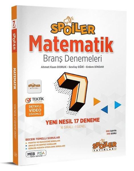 7.Sınıf Matematik Branş Denemeleri | Spoiler Yayınları (İnce Kapak)  - Resim 1