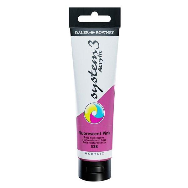 Daler Rowney System 3 Original Akrilik Boya Fluoro Pink 150 ml