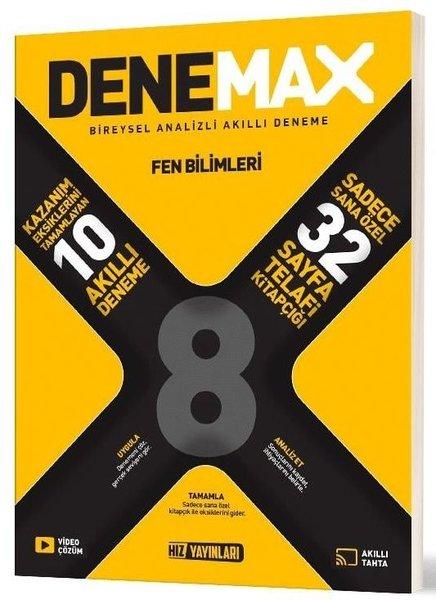 Denemax 8. Sınıf Fen Bilimleri 10'Lu Akıllı Deneme | Hız Yayınları (İnce Kapak)  - Resim 1