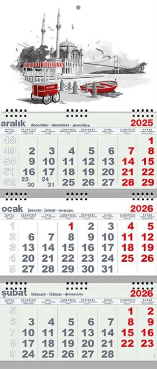 2026 Gemici Takvim - Ortaköy | Halk Kitabevi (Ciltsiz)  - Resim 1