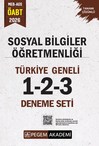 2026 MEB AGS ÖABT Sosyal Bilgiler Öğretmenliği Tamamı Çözümlü Türkiye Geneli 1-2-3 (3'lü Deneme Seti | Pegem Akademi Yayıncılık (Ciltsiz)  - Resim 1